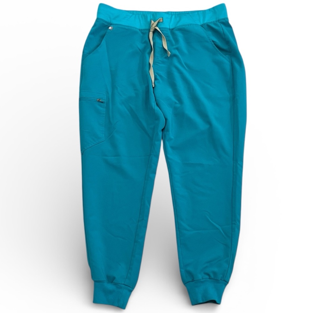 FIGS Zamora Jogger Scrubs Pants Blue Healthcare Nursing Cargo Womens L Technical